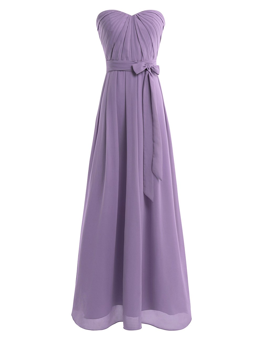 iiniim Women's Strapless Pleated Chiffon Bridesmaid Dress - Elegant Formal Prom Long Evening Gown for Weddings, Parties & Special Occasions