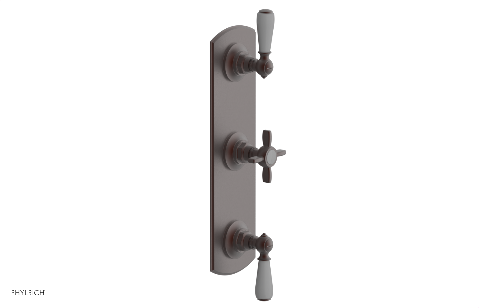 Jamestown Thermostatic Shower Valve with Dual Volume Control - Grey Accents (Model 4-740) for Bathroom & Spa Renovation