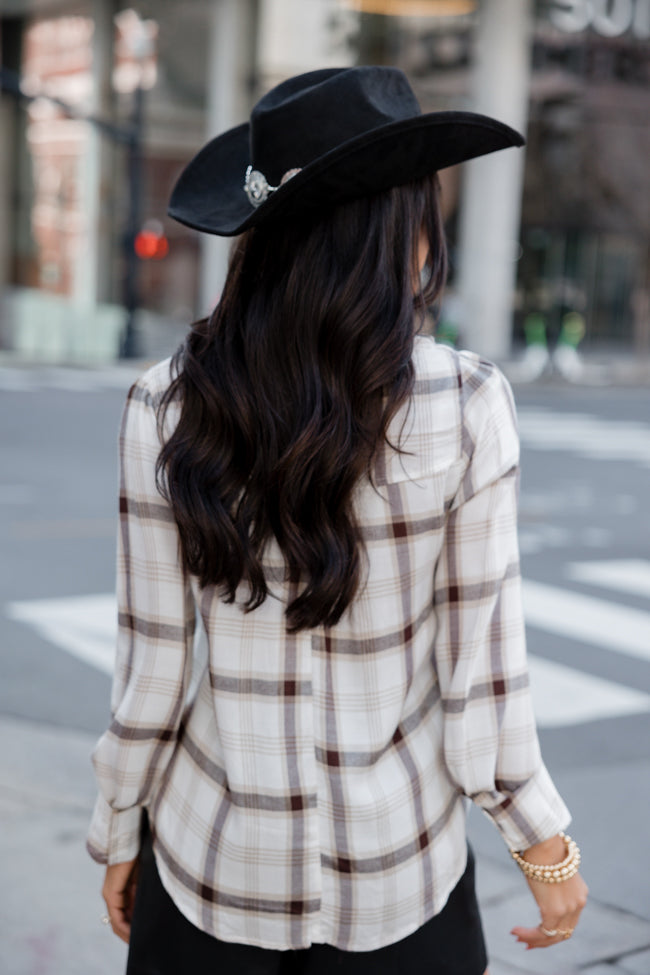 Off White Plaid Shirt for Men - Classic Casual Button Down Shirt - Perfect for Office, Dating & Everyday Wear | FINAL SALE