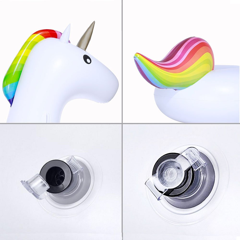 **Topind Giant Inflatable Unicorn Float - Rainbow Pool Lounge Raft for Kids & Adults, PVC Swim Ring, Summer Water Toy for Swimming Pools, Lakes & Beach Parties**