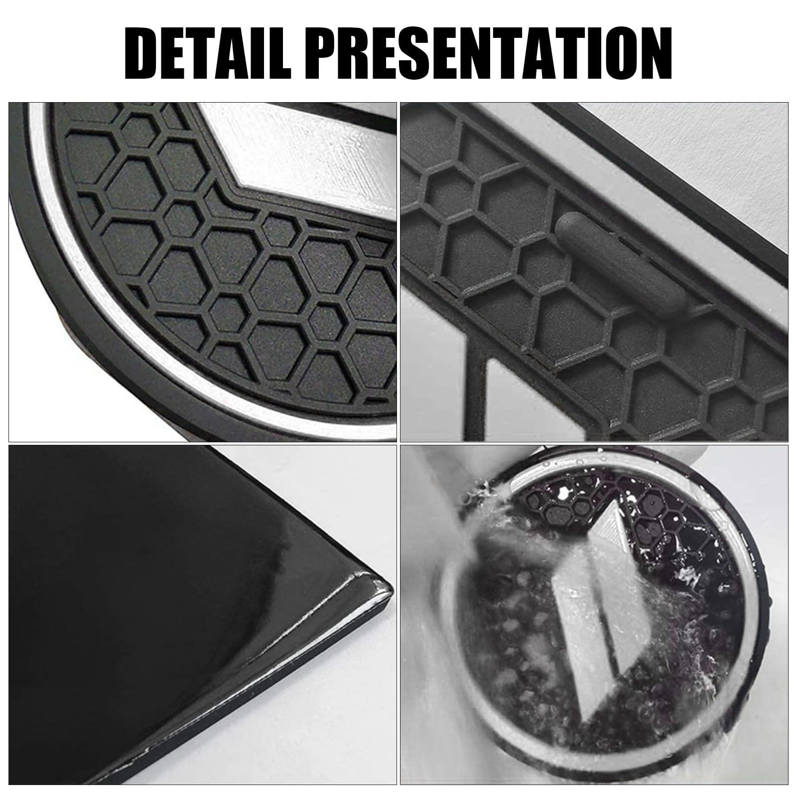 11-Piece Custom Cup Holder Liners & Door Pocket Mats for Dodge Challenger 2015-2023 - Anti-Slip Dustproof Car Interior Accessories (White) | Perfect for Daily Commute & Road Trips