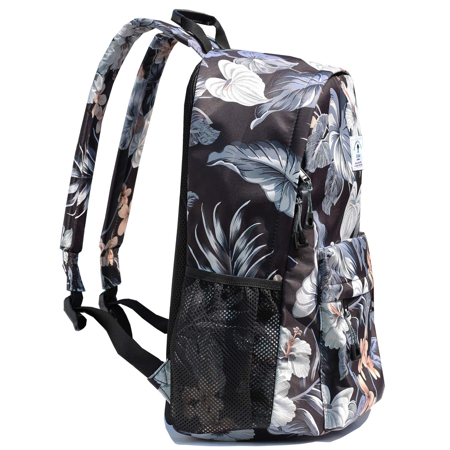 Floral Leaf Waterproof Travel Backpack - Lightweight Gym Hiking Backpack for Women & Men - Perfect for Yoga, Beach, Shopping & Outdoor Adventures