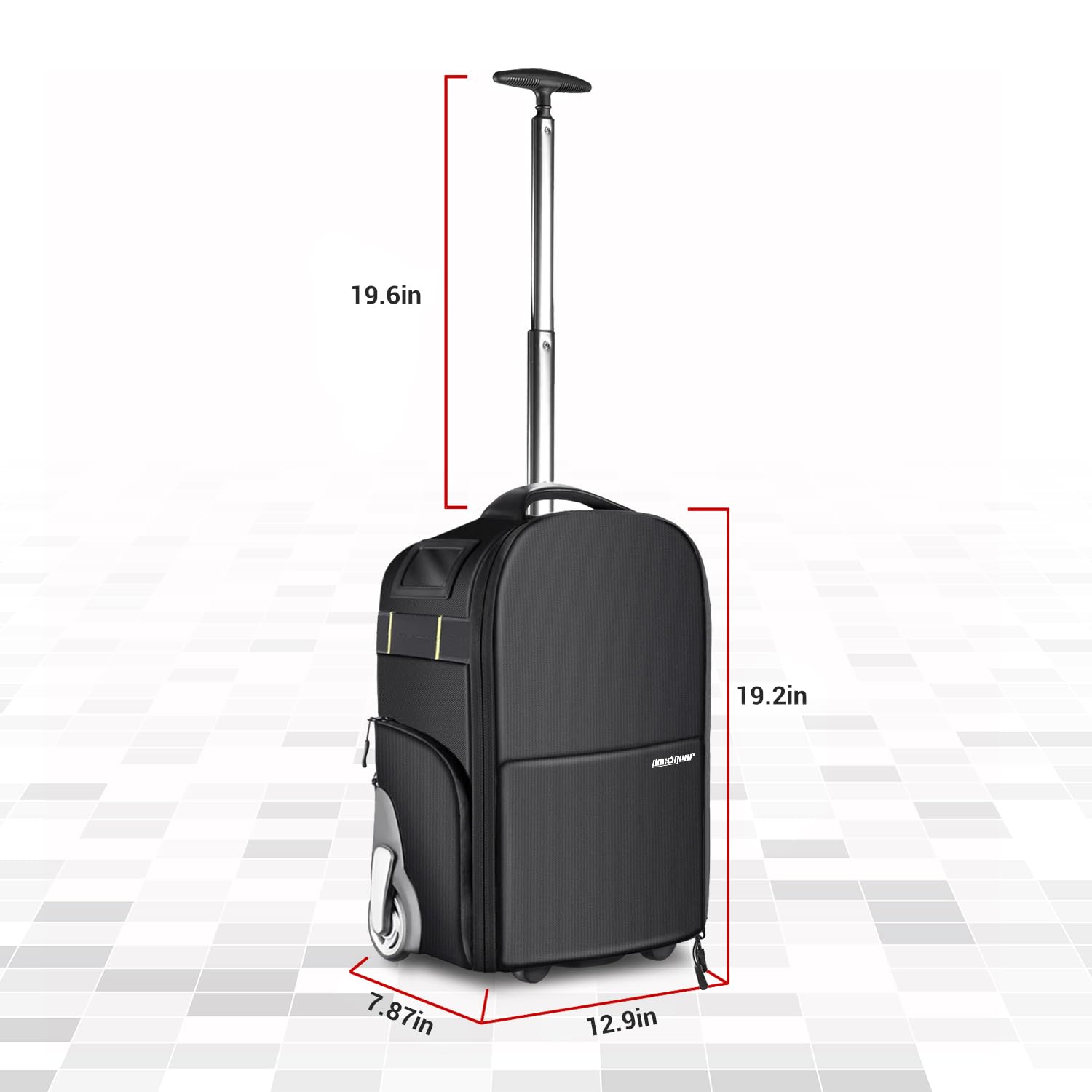 Deco Gear 3-in-1 Waterproof Shockproof Travel Camera Backpack - Convertible Rolling Camera Case with Wheels, Shoulder Straps & Carry Handle - Perfect for Air Travel, Outdoor Photography & Professional Photographers