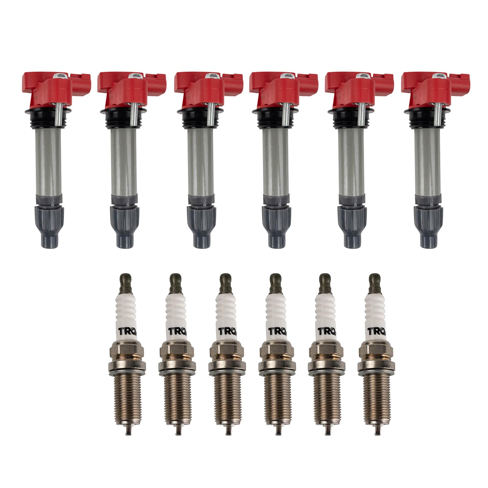 TRQ Ignition Coil & Spark Plug Kit - Compatible with Buick 08-19, Cadillac 07-19, Chevrolet 08-21, GMC 07-17, Pontiac 07-09, Saab 11, Saturn Suzuki 07-10 | High Performance Replacement Parts for Smooth Engine Start & Acceleration | Perfect for DIY Auto Repair & Maintenance
