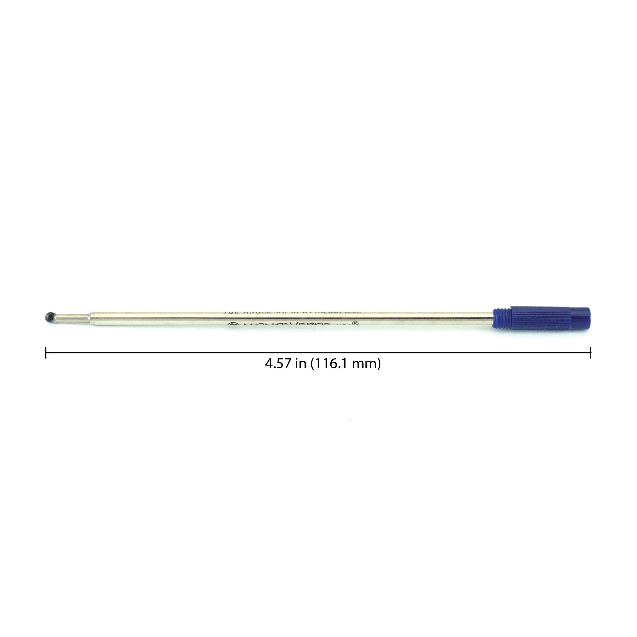 Monteverde C134BB Ballpoint Refill - Medium Blue/Black Ink (50 Pack) - Compatible with Cross Ballpoint Pens - Perfect for Office, School & Everyday Writing Needs