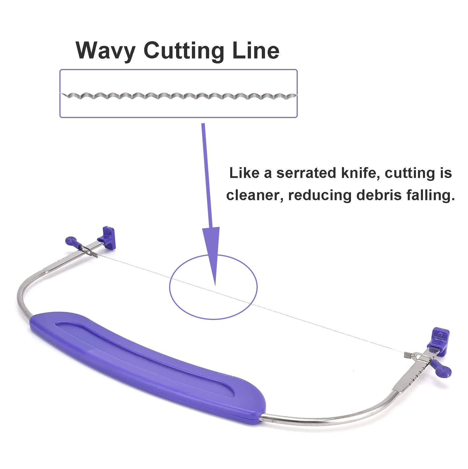 WAFJAMF Adjustable Cake Leveler Cutter - Professional 10 Inch Stainless Steel Wire Cake Slicer Tool for Perfect Layer Cakes | Ideal for Wedding, Birthday & Baking Enthusiasts