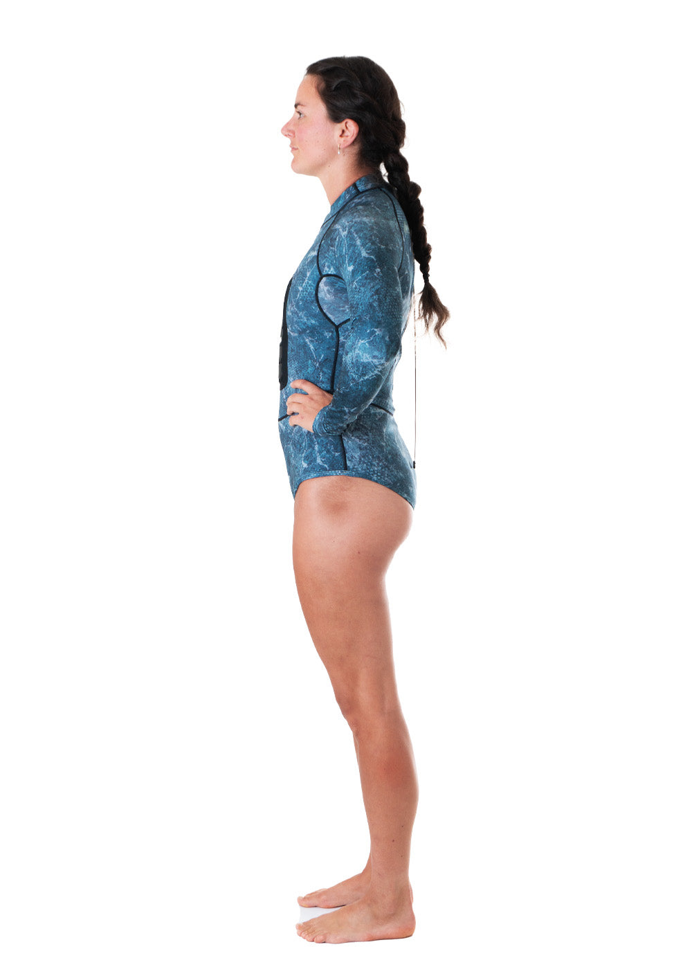 Adreno Kwakea Women's 1.5mm Hybrid Lycra Spring Wetsuit Long Sleeve - Perfect for Surfing, Diving & Water Sports