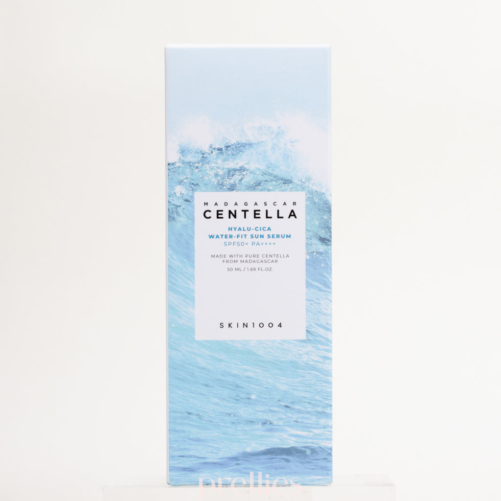 SKIN1004 Madagascar Centella Hyalu-Cica Water Fit Sun Serum SPF50+ PA++++ 50ml | Korean Sunscreen for Face | Lightweight Hydrating Sun Protection for Daily Use & Outdoor Activities