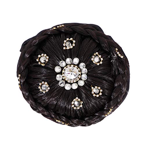 Shivarth Synthetic Hair Bun for Women & Girls - Black Artificial Hairpiece for Parties, Weddings & Special Events | Perfect for Bridal, Prom & Festive Occasions