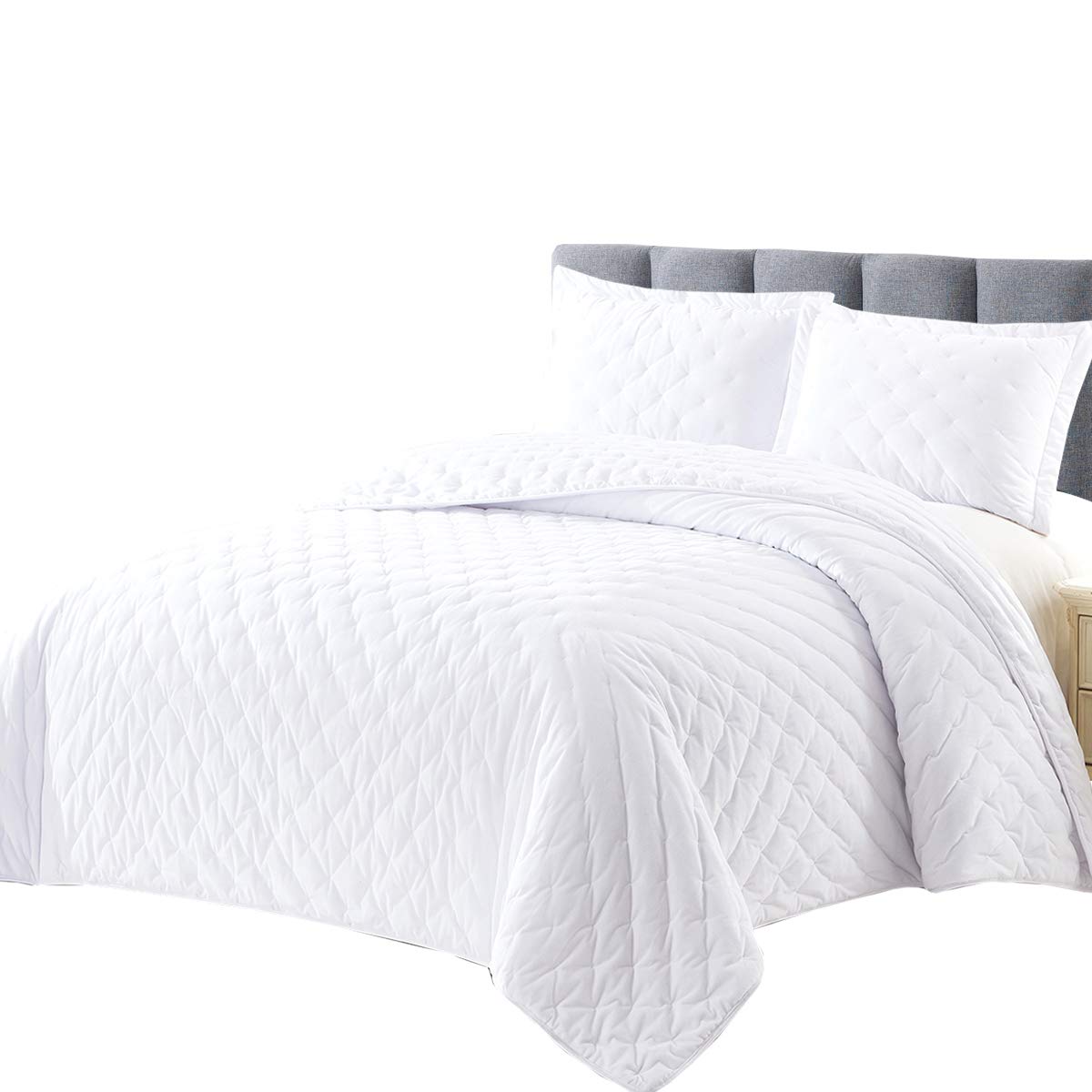 Royal Velvet Fluffy Quilt Set - Full/Queen, 92x96 Inch - All Seasons Bedspread for Cozy Bedroom Decor