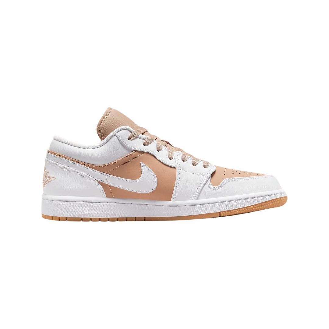 Air Jordan 1 Low Sneakers - White Hemp Gum Yellow Retro Basketball Shoes for Men & Women | Perfect for Streetwear, Casual Outfits & Sneaker Collectors