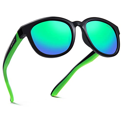 Bright Black/Green Frame|green Lense