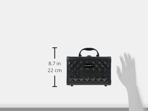 SHANY Chic Makeup Train Case with Mirror & Locks - Portable Beauty Organizer for Travel & Professional Use