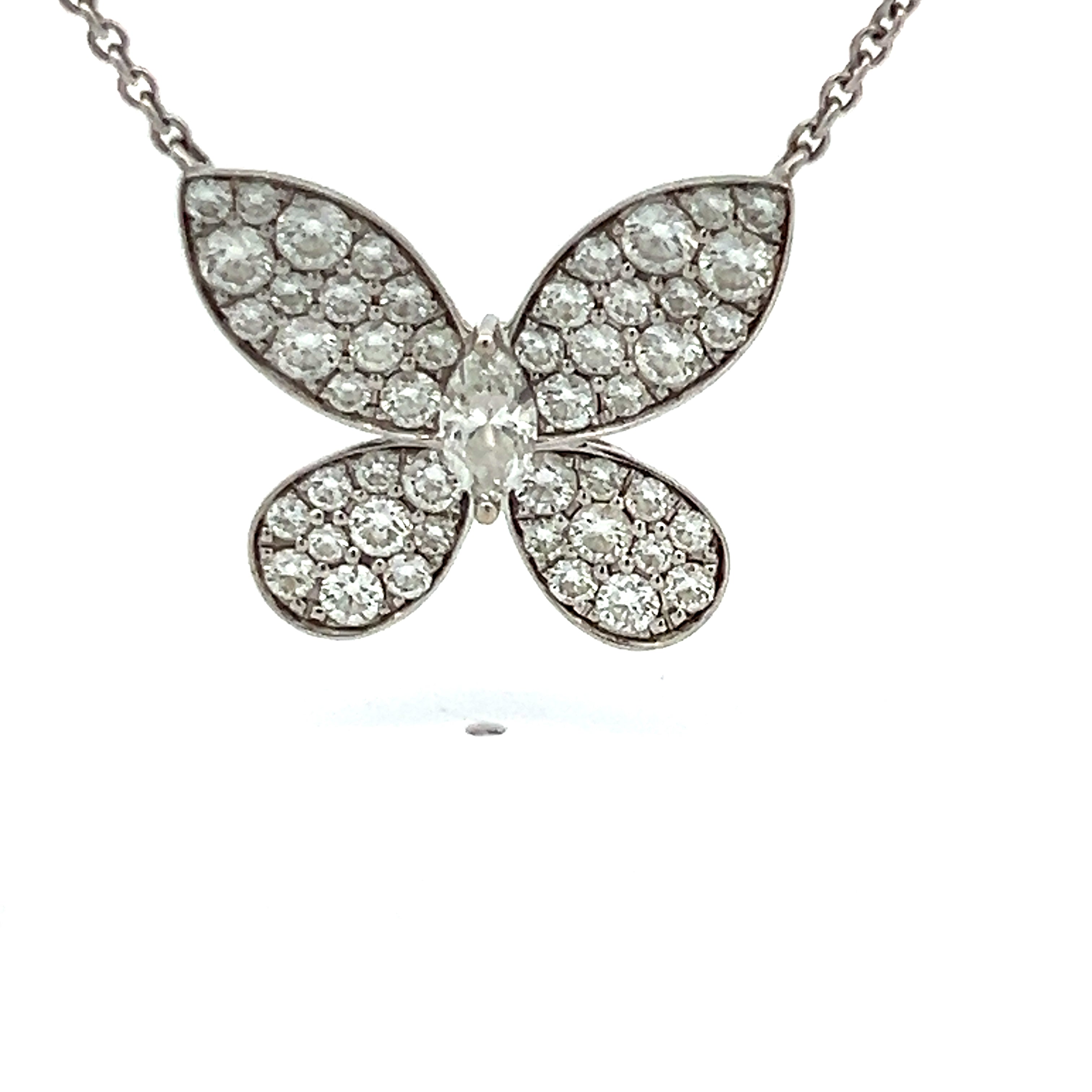 1.89 Carat Pear Shape F VS1 Diamond Pendant Necklace in 18K White Gold - Elegant Jewelry for Weddings, Anniversaries & Special Occasions