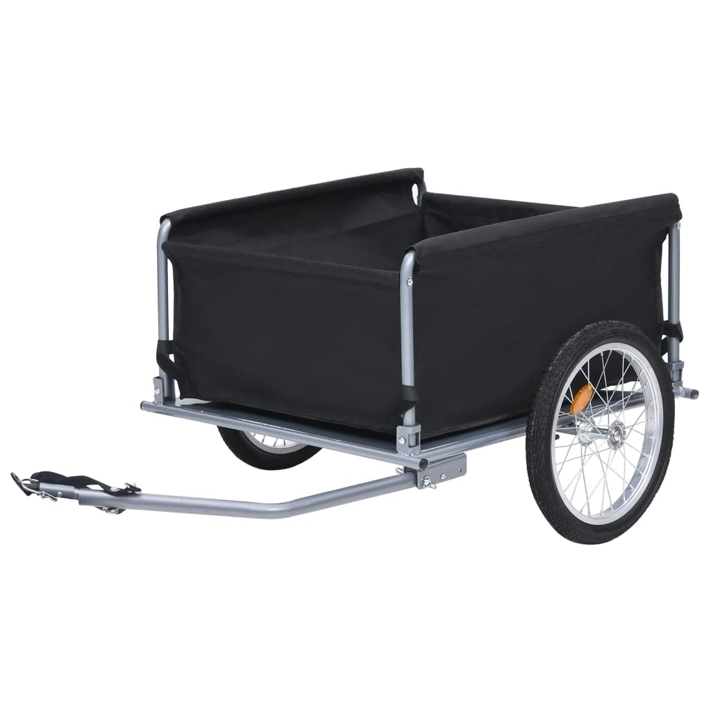 Collapsible Heavy Duty Steel Bike Cargo Trailer - Large Capacity Bicycle Storage Cart for Transporting Gear | Perfect for Camping, Grocery Shopping & Outdoor Adventures
