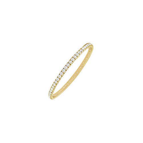 18K Yellow Gold Diamond Eternity Bangle Bracelet - 3.00 Carat Round Cut Diamond Tennis Bracelet for Women, Perfect for Anniversary, Wedding & Special Occasion Gifts