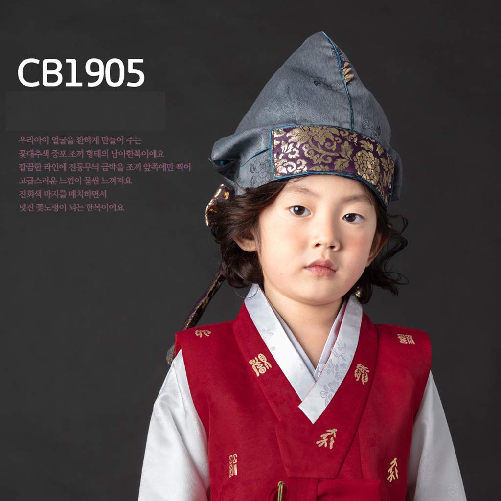 Korean Hanbok Traditional Outfit for Boys - Top Vest & Pants Set | Baby Boy's Birthday, New Year, Thanksgiving Festival Costume CB1905 | Perfect for Cultural Events, Photo Shoots & Special Celebrations