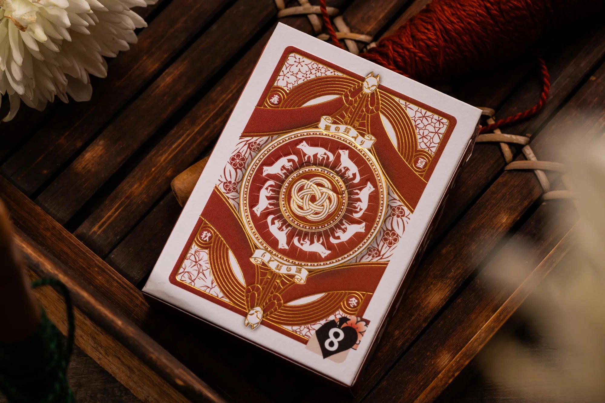 Fox's Wedding Playing Cards - Shinto Edition with Vanishing Box | Unique Japanese-Themed Card Deck for Magic Tricks, Collectibles & Game Nights