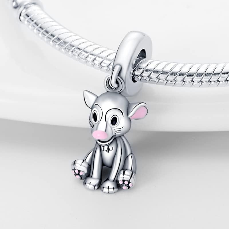 LIGHTDOG 925 Sterling Silver Charms - Pandora Compatible Bracelet & Necklace Pendants - Dangle Beads for Jewelry Making - Perfect Holiday Gift for Women - Great for DIY Jewelry, Birthday Presents & Special Occasions