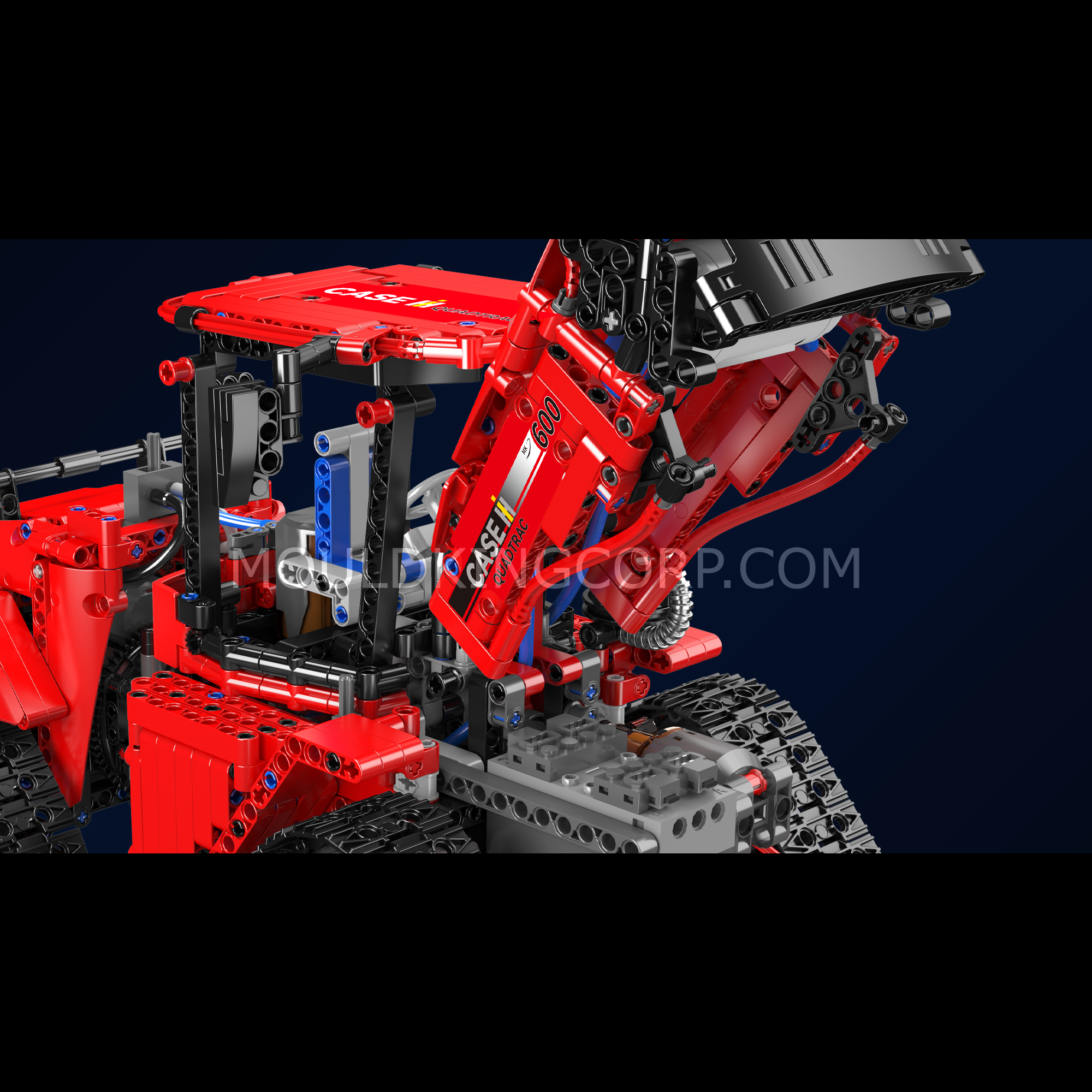 Mould King 18020S Remote Control Pneumatic Crawler Tractor Building Kit - 1,769 Piece STEM Construction Toy for Adults & Kids | DIY Engineering Model for Home, School & Gift Giving