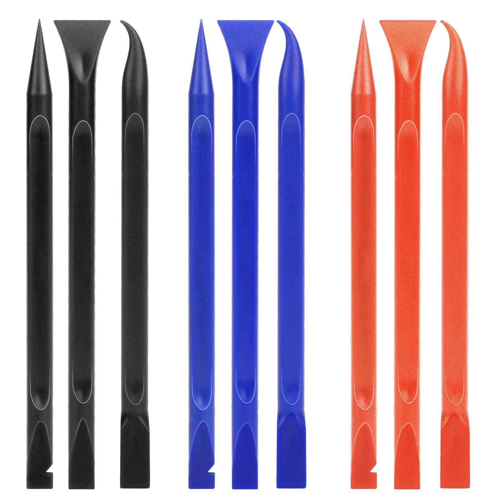9-Piece Carbon Fiber Plastic Scraper Set - Non-Scratch Multi-Purpose Cleaning Tools for Kitchen, Paint, Tight Spaces & Crevices | Perfect for Food Residue Removal, DIY Projects & Home Cleaning