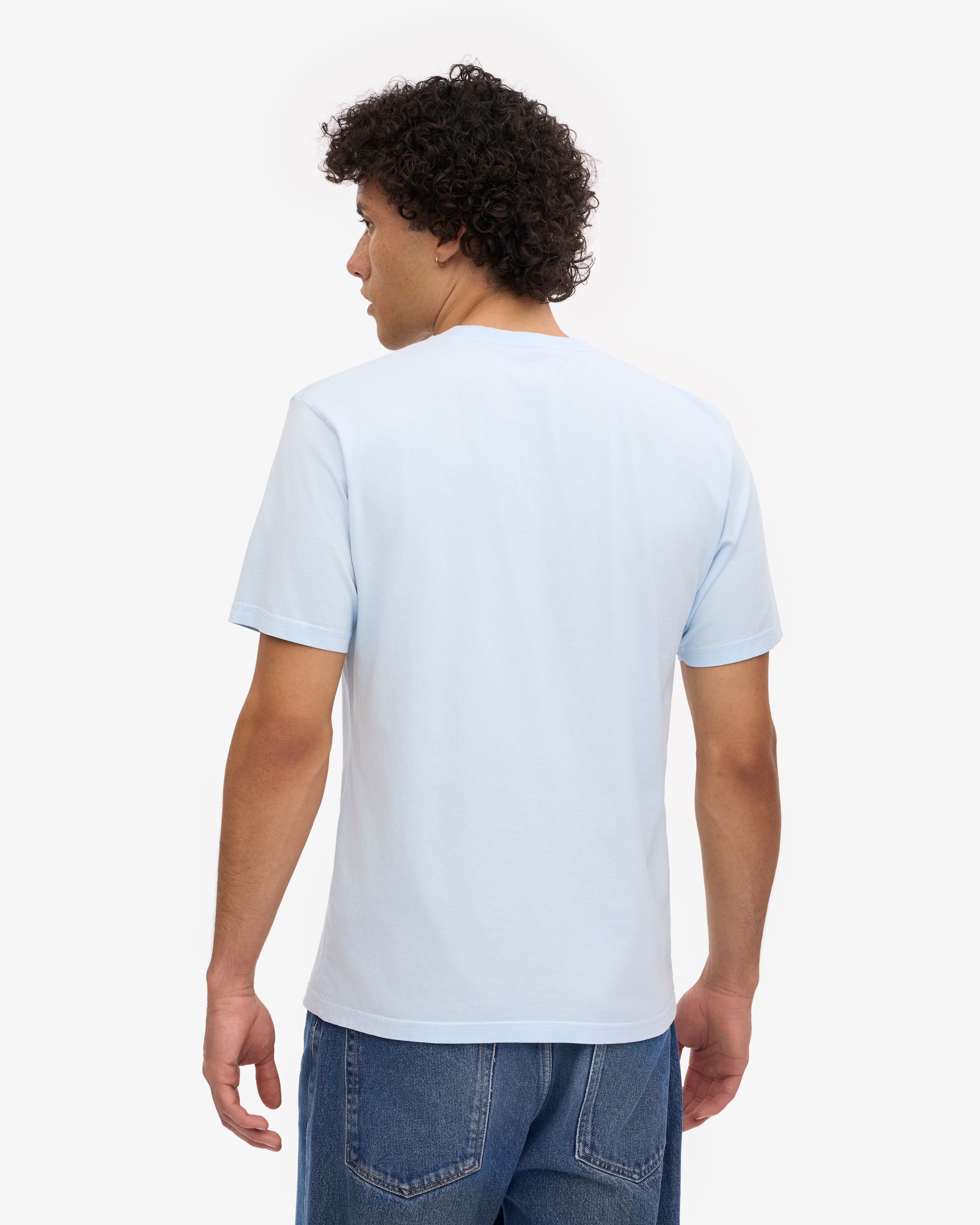 Classic Organic Cotton T-Shirt for Men & Women - Soft Polar Blue Crewneck Tee - Eco-Friendly Casual Wear for Everyday Outfits & Lounge