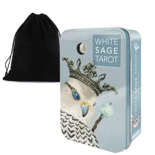 White Sage Tarot Cards Deck with Bag for Spiritual Readings