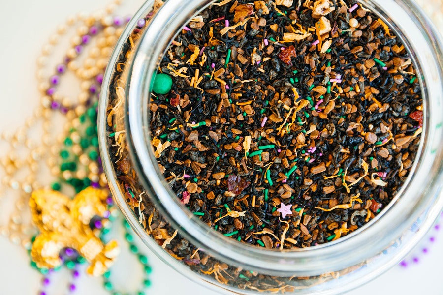Premium King Cake Black Tea - Rich & Aromatic Loose Leaf Tea for Baking, Gifting & Relaxation - Perfect for Mardi Gras Celebrations & Afternoon Tea Time