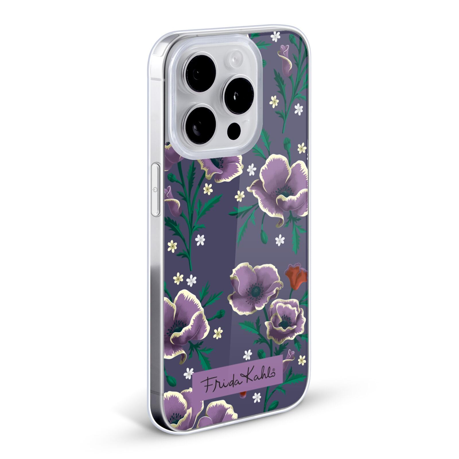 Frida Kahlo Purple Flowers iPhone 13 Pro Case - Officially Licensed Soft Gel Phone Cover for Apple iPhone 13 Pro - Perfect for Art Lovers, Everyday Protection & Unique Style