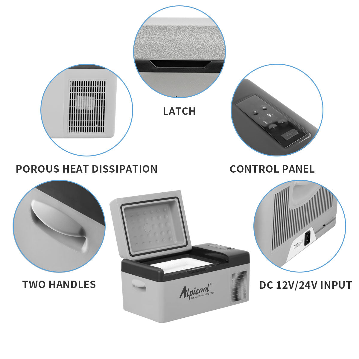 Alpicool C20 12V Portable Car Refrigerator - Compact Freezer for Road Trips, Camping & Tailgating - Certified Refurbished