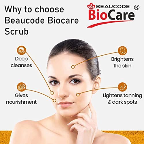 Beaucode Biocare Skin Glow Body Polishing Scrub - Paraben & Cruelty Free Exfoliator for Face & Body - 500g | Gentle Skin Renewal for Smooth & Radiant Complexion | Perfect for Daily Skincare Routine & Spa Treatments