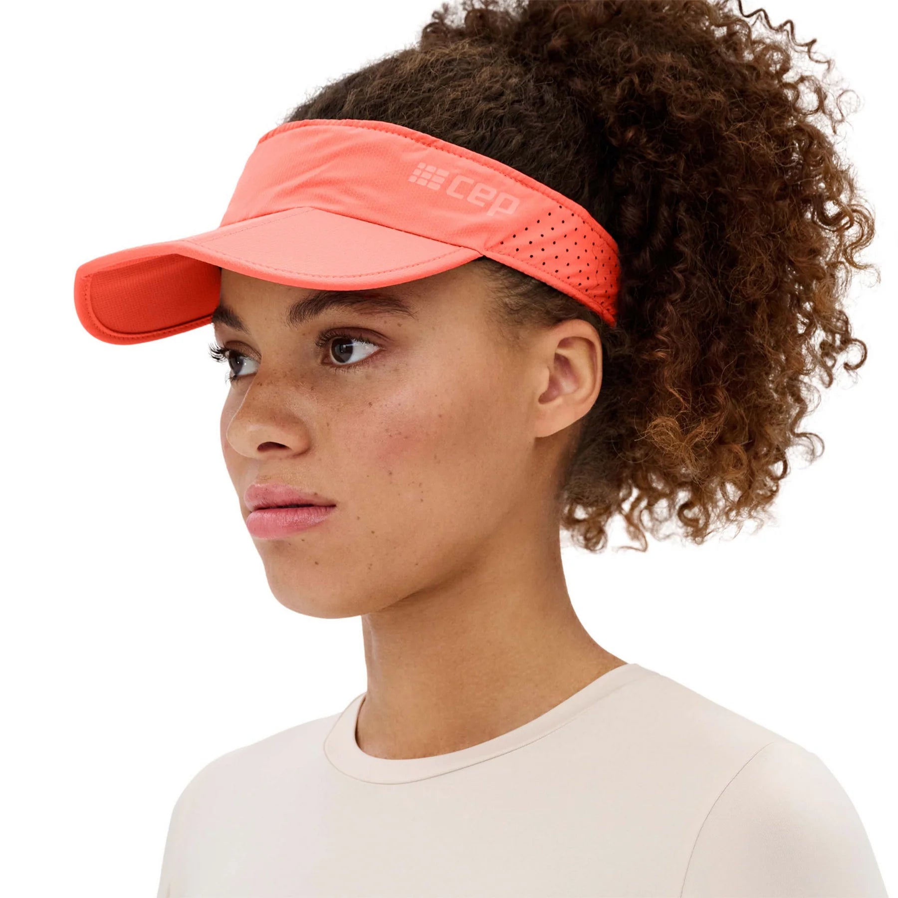 CEP Unisex Running Visor - Coral | Lightweight & Breathable Sun Protection for Men & Women | Perfect for Running, Hiking, and Outdoor Sports