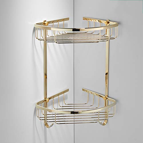 Luxury Gold Stainless Steel Bathroom Shelf Set - Elegant Pendant Light & Hardware for Modern Bathroom Decor | Perfect for Vanity, Shower, and Spa Areas
