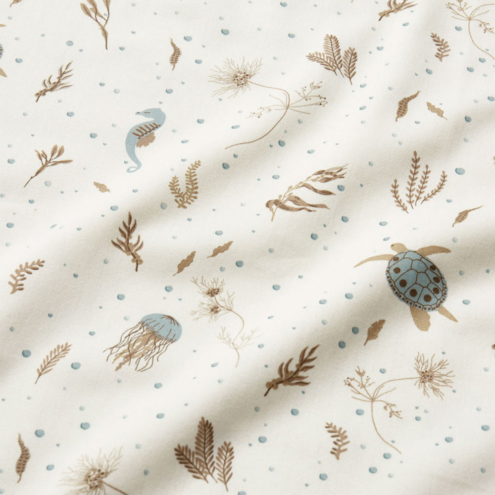 Organic Cotton Cam Cam Copenhagen Junior Bedding Set 100x140cm - GOTS Certified Sea Garden Design for Kids' Room & Nursery Decor
