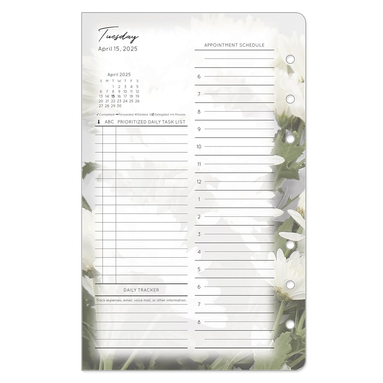 FranklinCovey Compact Two Page Per Day Ring-Bound Planner (April 2025 - March 2026) - Daily Organizer for Productivity & Time Management - Perfect for Professionals, Students & Entrepreneurs