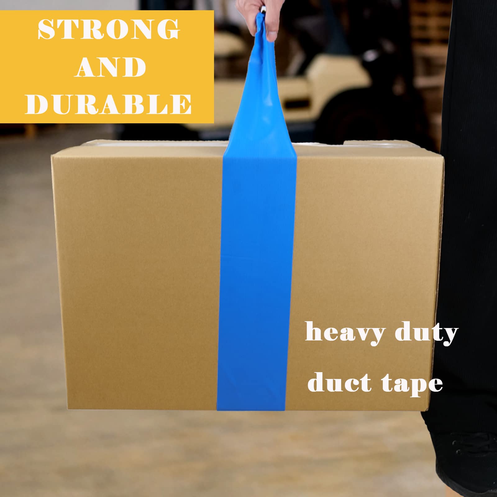 Heavy Duty 6 Inch Super Strong Waterproof Duct Tape - 32 ft Black Multi-Purpose Adhesive Tape for Crafts, Home Repairs, Emergency Fixes & Outdoor Use