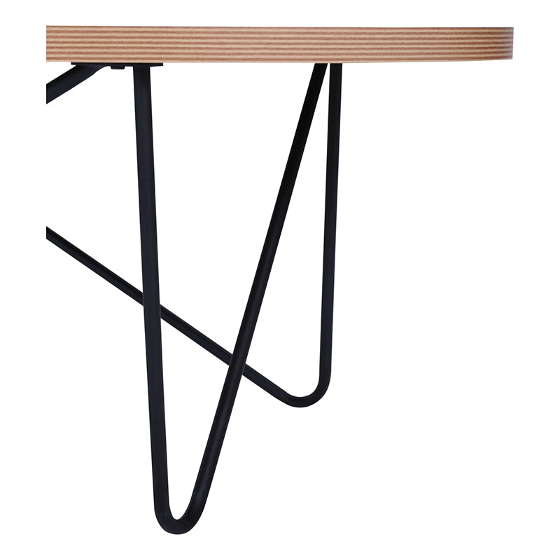 NARESH Oval Black Coffee Table - Modern Living Room Centerpiece for Home Decor & Small Space Furniture