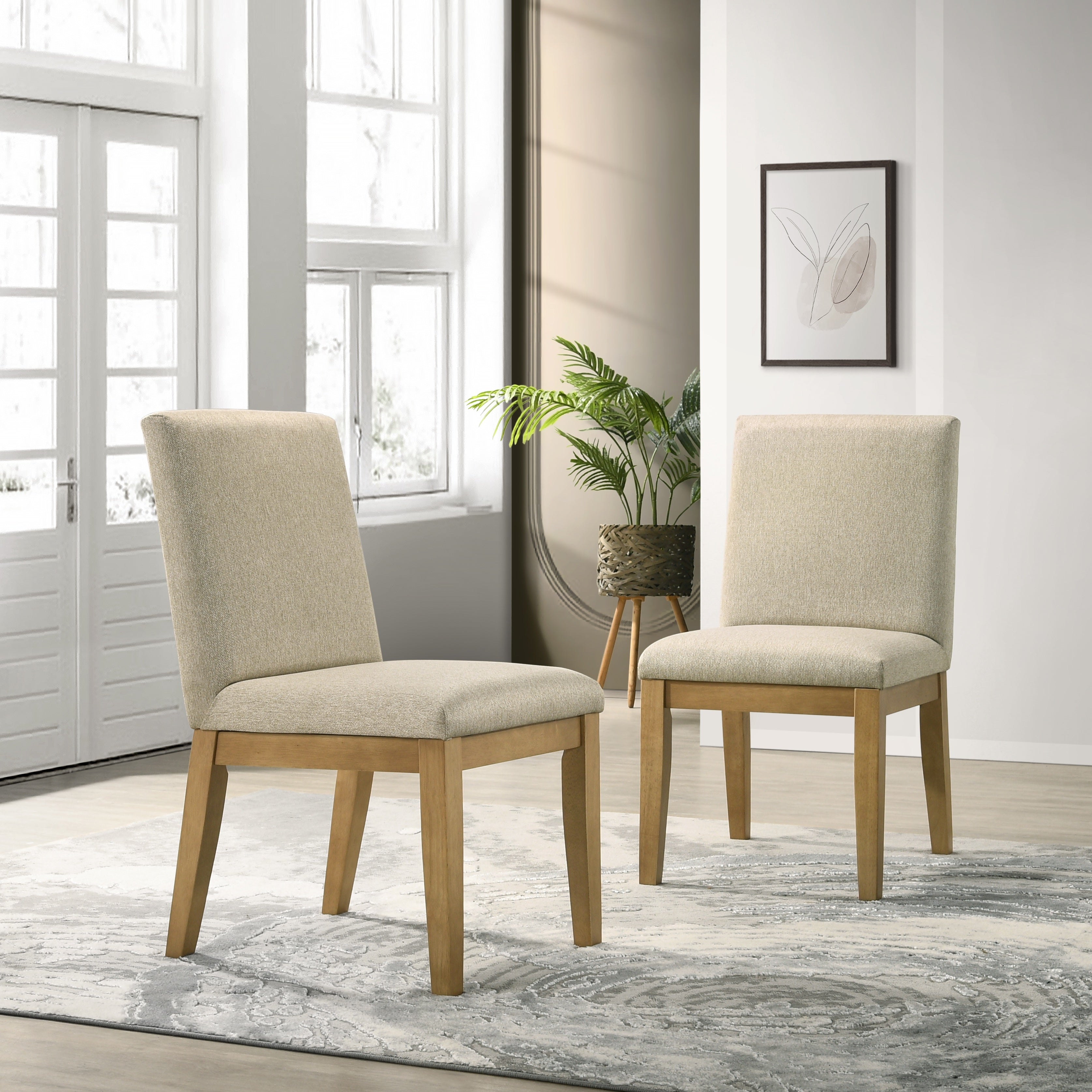 Modern Rocco 5-Piece Round Dining Set with Pedestal Table & 4 Chairs - Perfect for Small Spaces, Breakfast Nooks & Contemporary Kitchens
