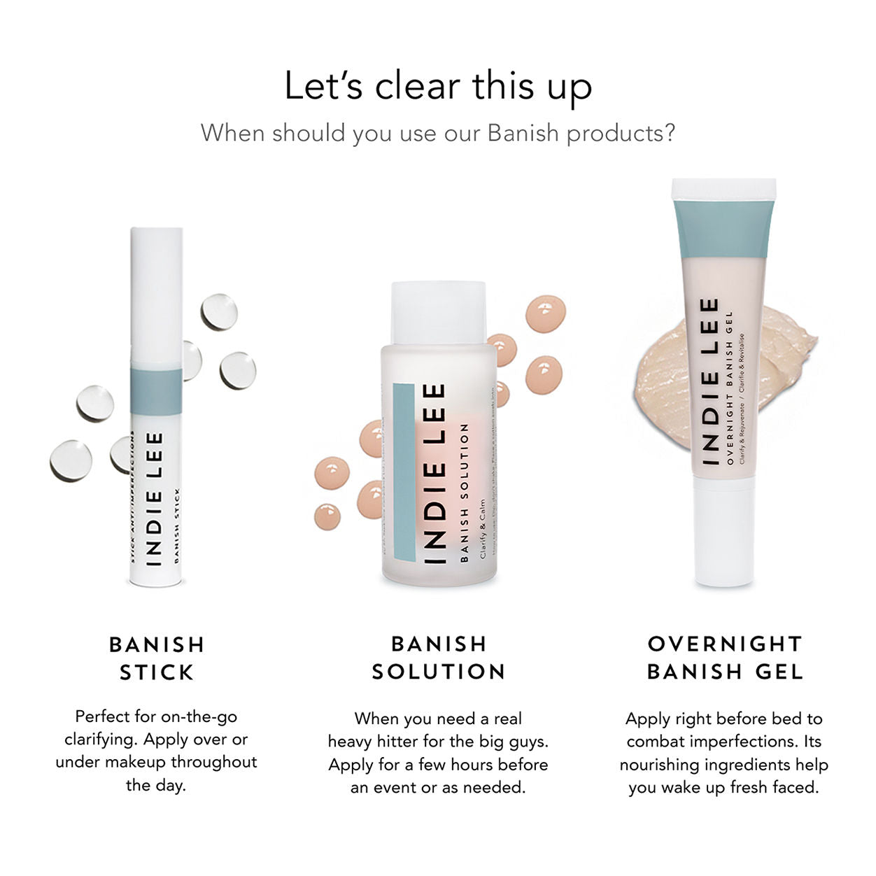 Indie Lee Banish Stick 1 - Acne Treatment & Blemish Stick for Clear Skin | Perfect for On-the-Go Spot Treatment & Travel Skincare