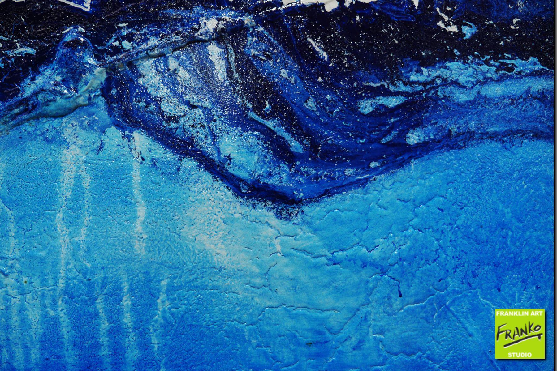Coastal Change 240cm x 100cm Blue Brown Textured Abstract Canvas Art - Perfect for Living Room, Bedroom or Office Wall Decor
