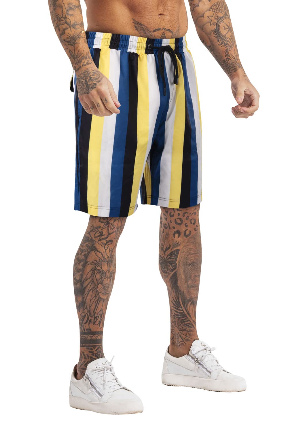 GINGTTO Men's Quick-Dry Swim Trunks with Mesh Lining - Comfortable Beach Shorts for Swimming, Surfing & Summer Vacation