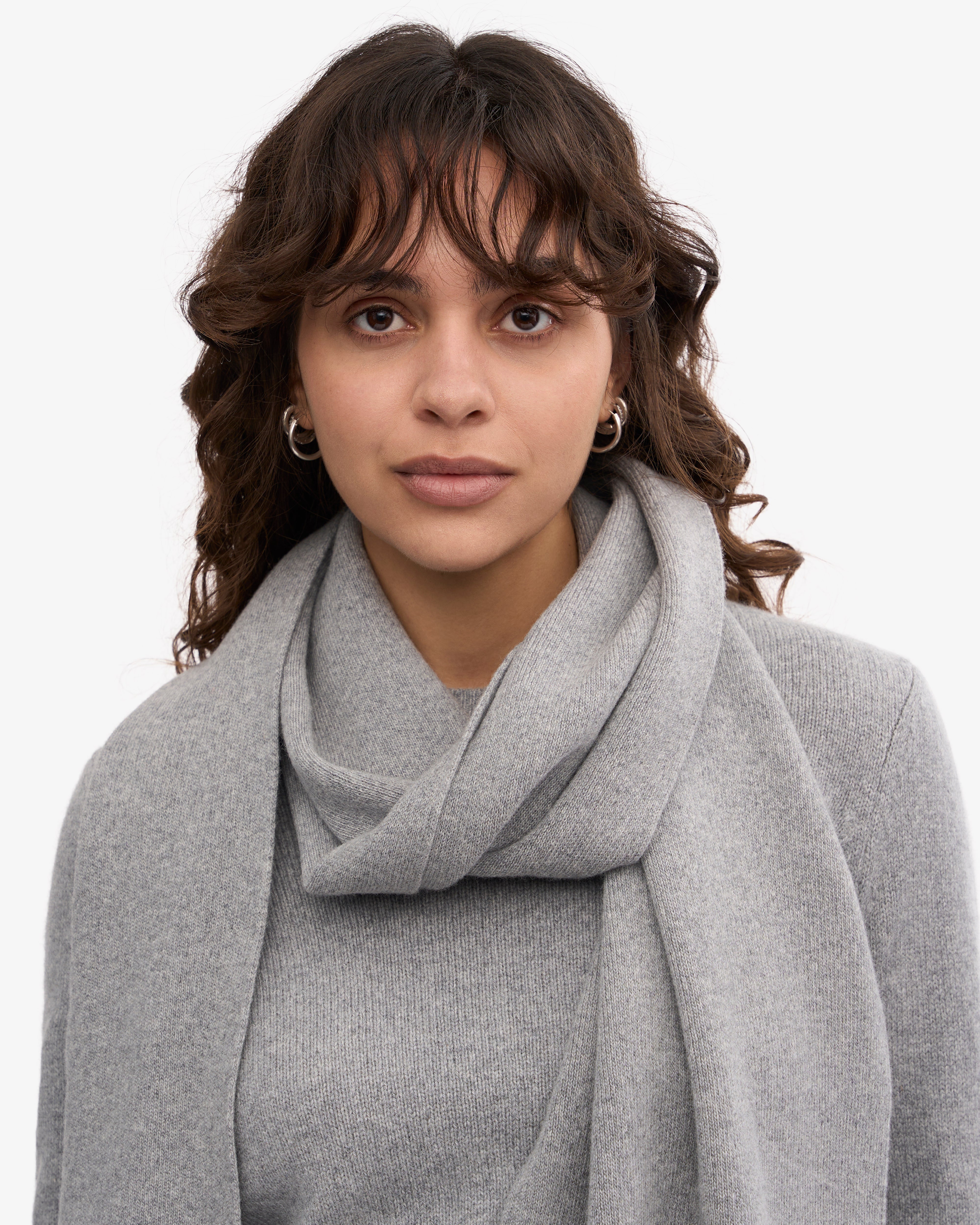 Premium Merino Wool Scarf - Soft & Warm Winter Accessory for Men & Women - Heather Grey - Perfect for Cold Weather, Outdoor Activities & Fashion Styling