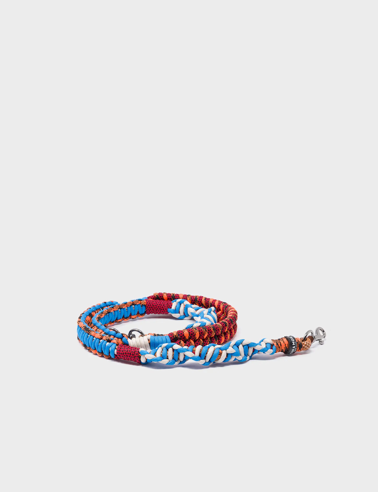 Detachable Shoulder Strap - Blue, Orange & Cream Handwoven Paracord for Hiking, Camping & Outdoor Adventures