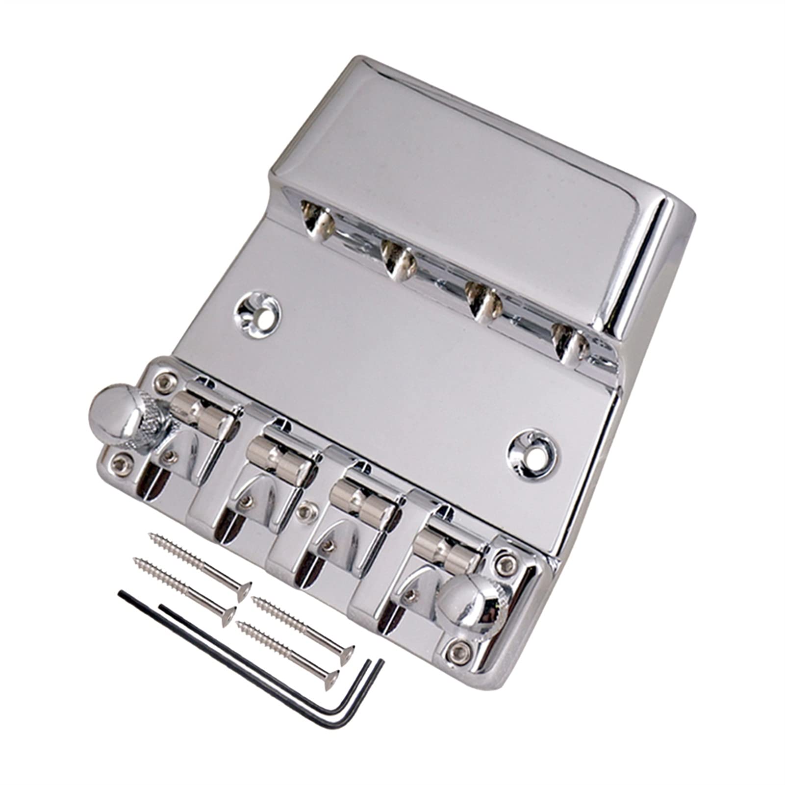 4-String Top Load Guitar Bass Hardtail Bridge - Fixed Hard Tail Replacement Part for Enhanced Stability & Tone | Perfect for DIY Repairs & Upgrades