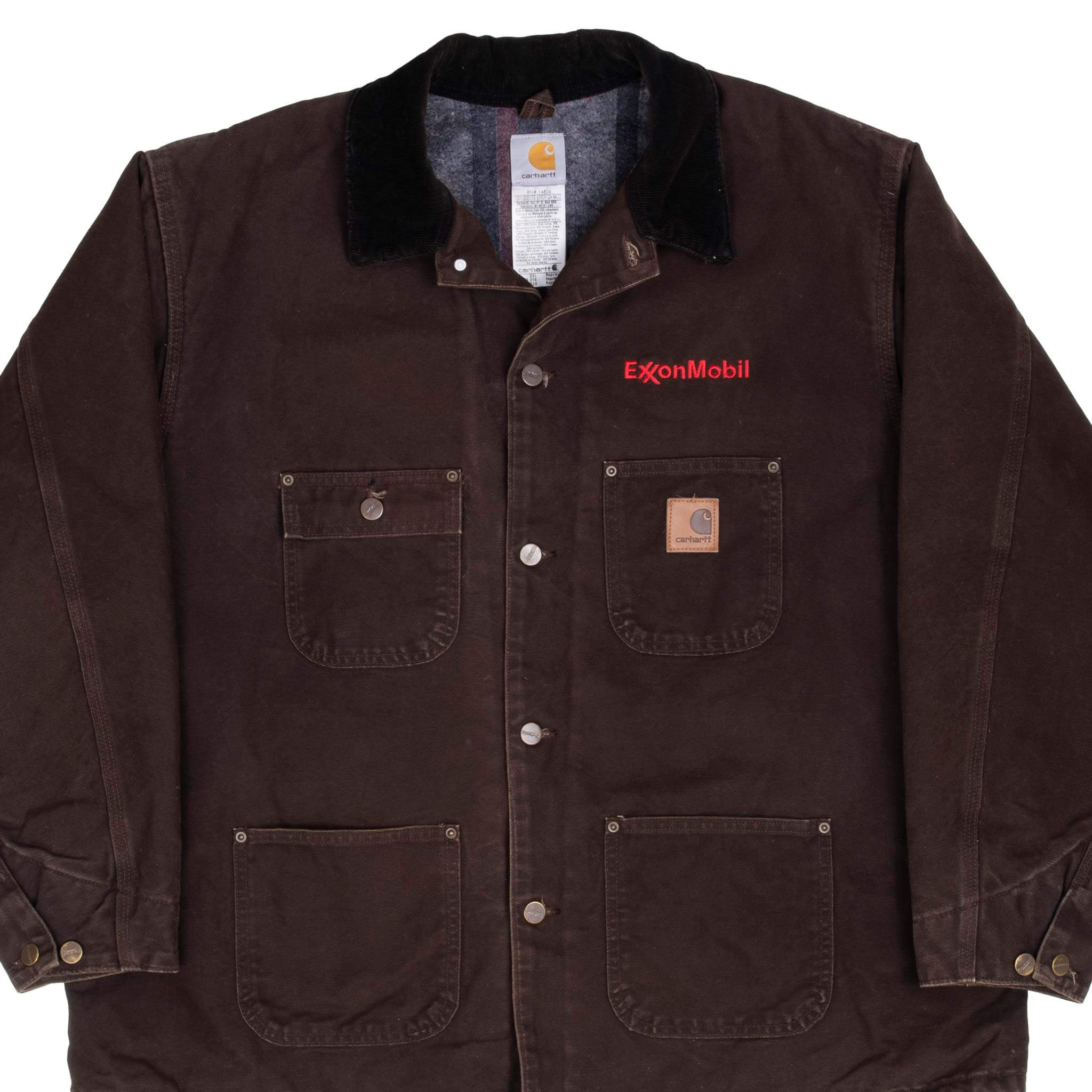 Vintage Carhartt Michigan Blanket Lined Dark Brown Jacket C02DKB 2000s Size 2XL - Heavy Duty Workwear for Outdoor Activities, Hunting & Cold Weather Protection