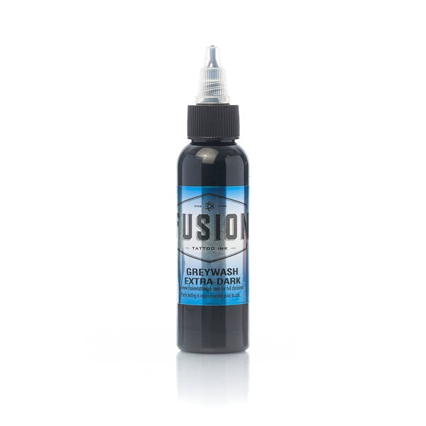 Fusion Greywash Extra Dark Ink - Premium Tattoo Ink for Professional Artists | Perfect for Realism, Shading, and Fine Line Work
