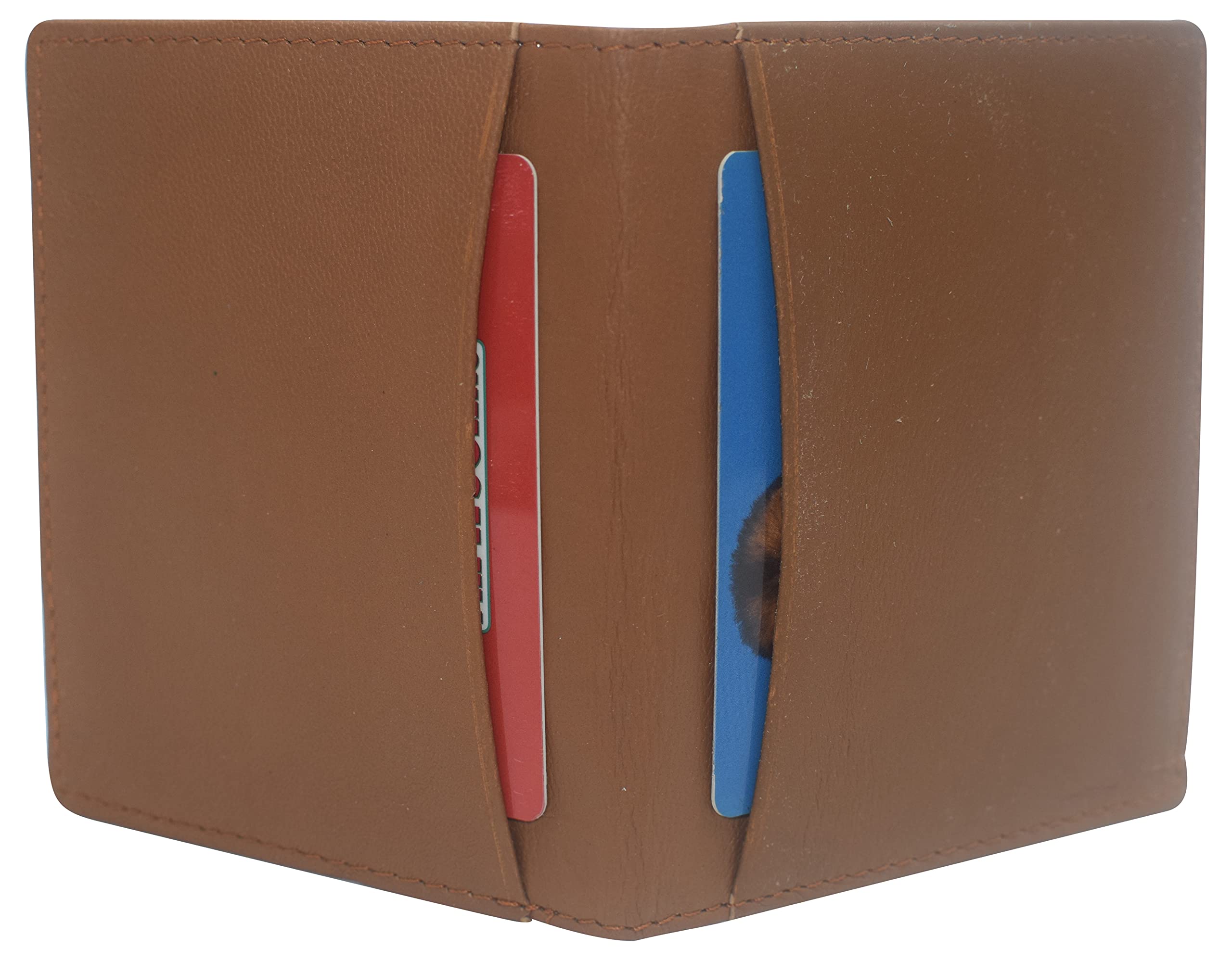RFID Blocking Genuine Leather Vaccine Card Holder & Passport Cover - Travel Organizer for Vaccination Records (Tan) | Perfect for Airports, Doctor Visits & International Travel