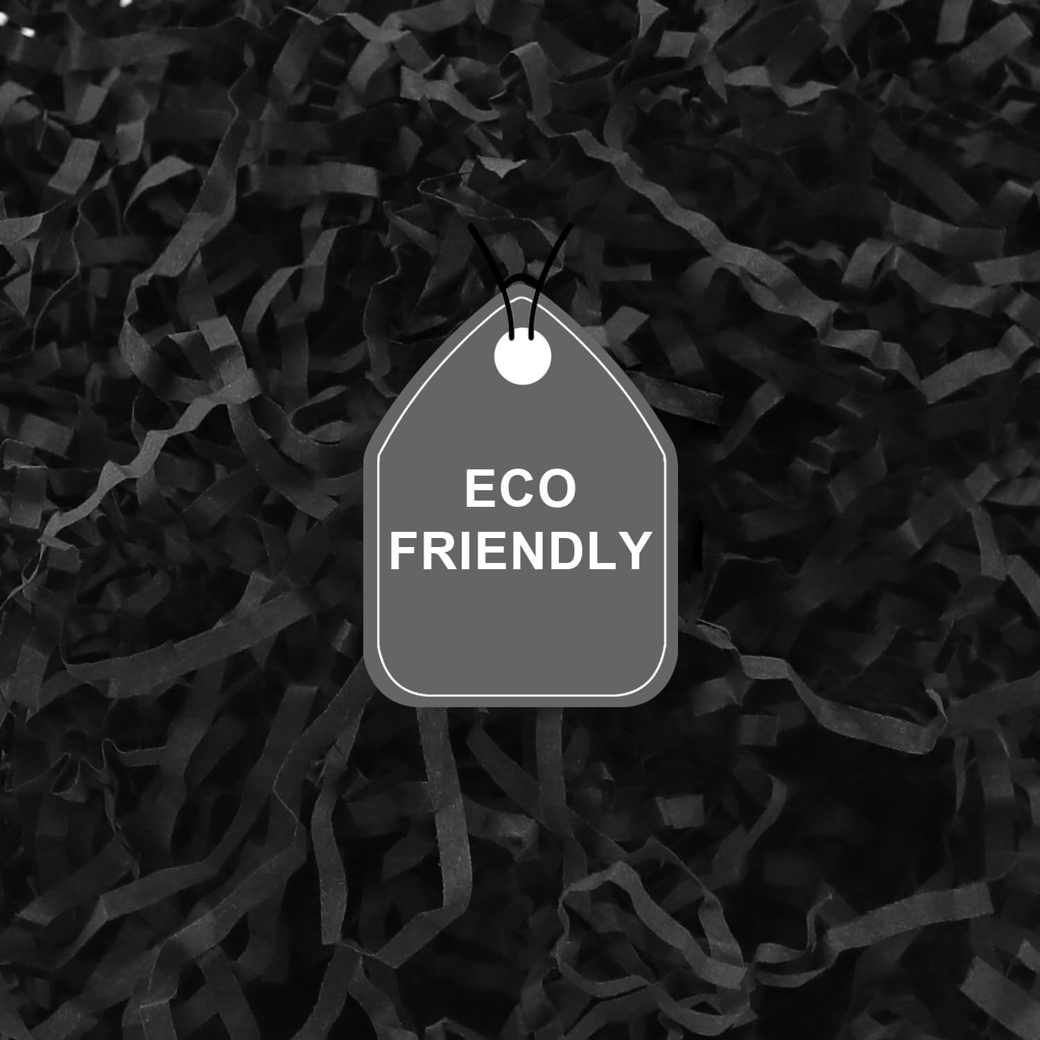 1 LB Black Crinkle Cut Paper Shred Filler - Premium Shredded Paper for Gift Baskets, Wrapping & Packaging - Eco-Friendly Decorative Filling for Parties, Weddings, Holidays & DIY Crafts