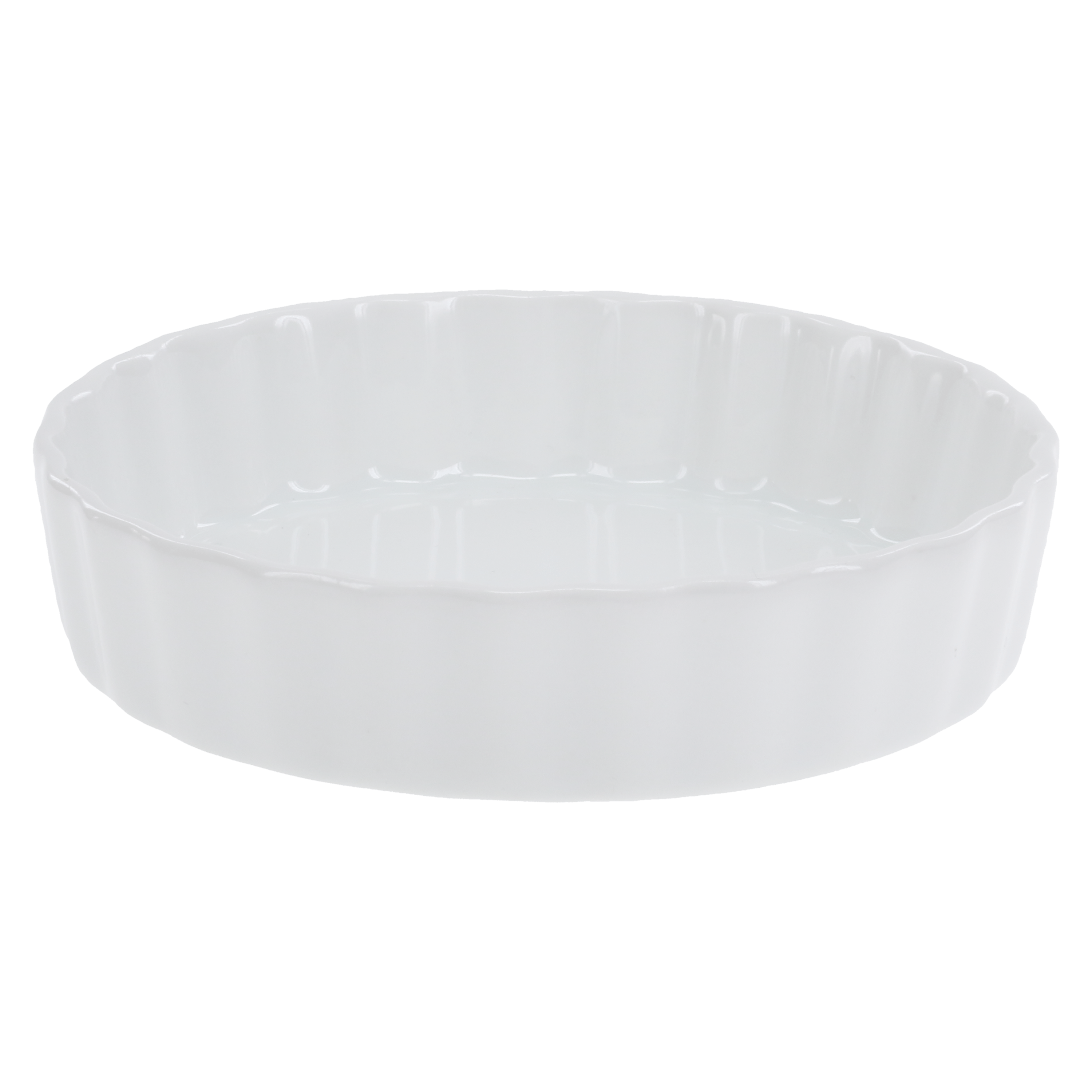 BIA Quiche & Crème Brûlée Set - 5 Round White Ceramic Baking Dishes for Perfect Desserts - Ideal for French Pastries, Home Baking & Dinner Parties