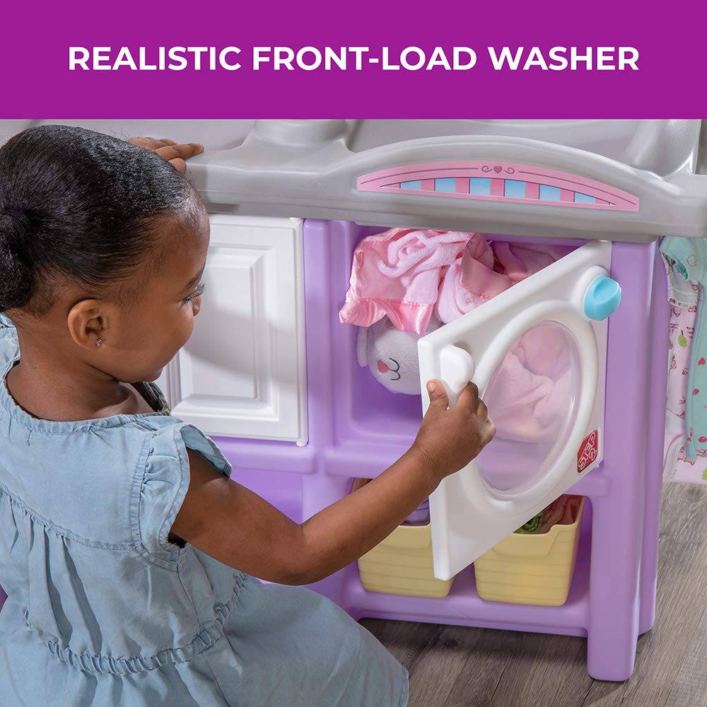 Step2 Love & Care Deluxe Baby Doll Nursery Playset - Compact Doll Changing Station & Crib with Toy Accessories - Durable Plastic Toddler Toy for Girls & Boys Ages 2-6 Years (Lavender) - Perfect for Pretend Play, Role Play & Early Childhood Development